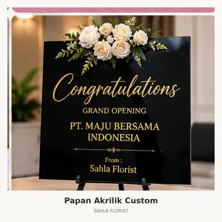 Papan Bunga Akrilik Pagar Alam